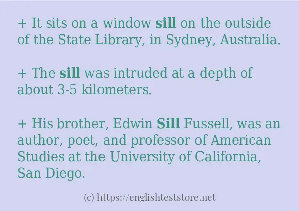 sill use in sentences sill use in sentences