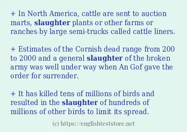 slaughter use in sentences