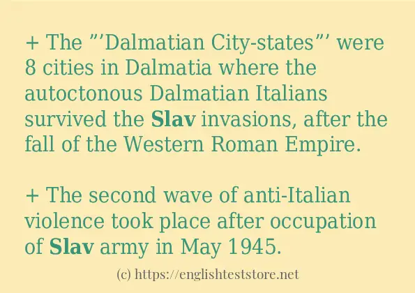 slav in sentences? slav in sentences?