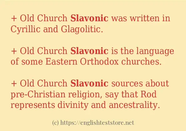 slavonic some ways to use