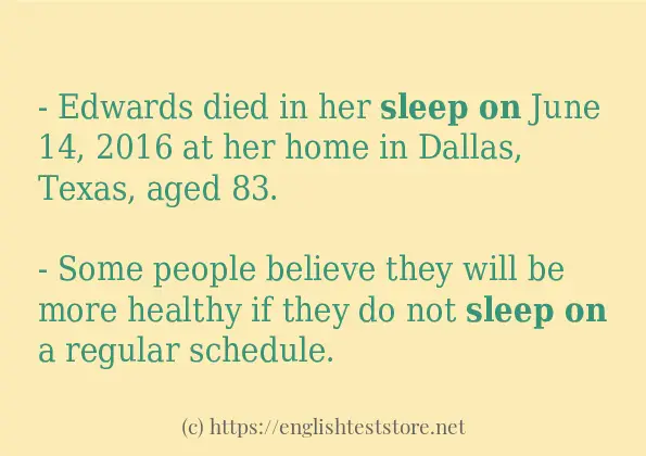 sleep on how to use?