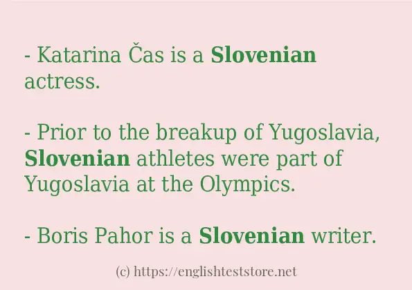 slovenian how to use in sentences