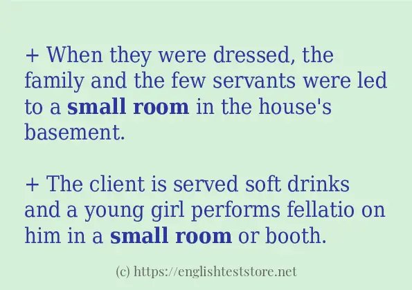 small room how to use in sentences