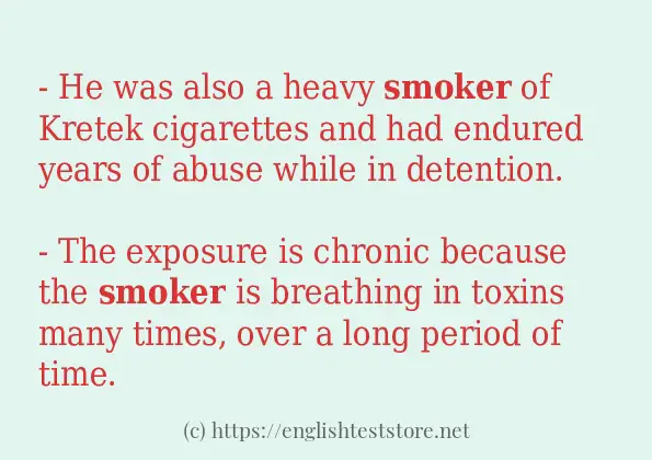 smoker how to use in sentences