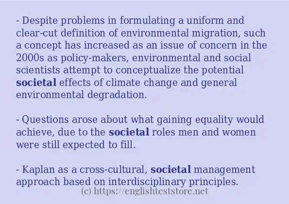 societal in sentences?