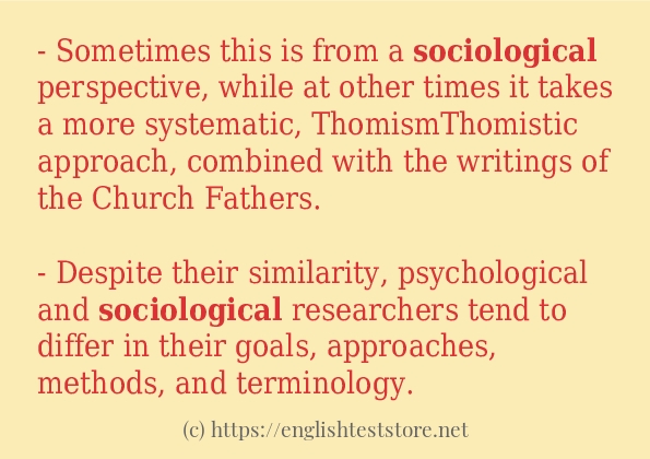 sociological use in sentences