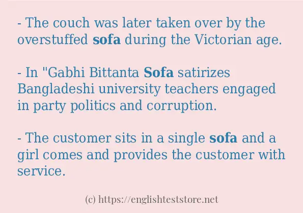 sofa some example sentences