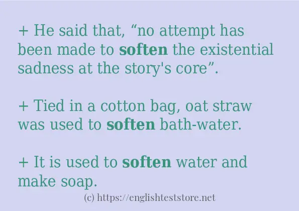 soften - some sentence examples