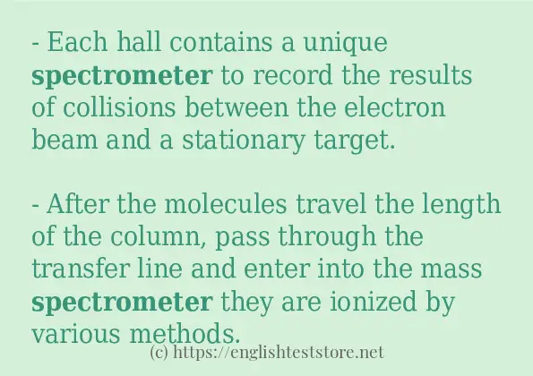 Spectrometer Example Sentences Englishteststore Blog