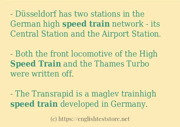 speed train in-sentences