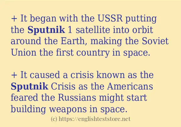 sputnik - sentence examples