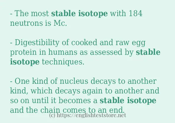 stable isotope how to use?