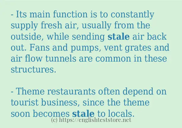 stale - example sentences