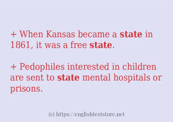 state some example sentences