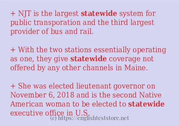 statewide some ways to use