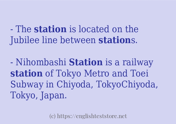 station - sentence examples