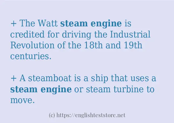 steam engine how to use in sentences