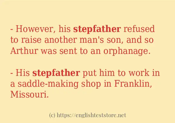 stepfather some example sentences