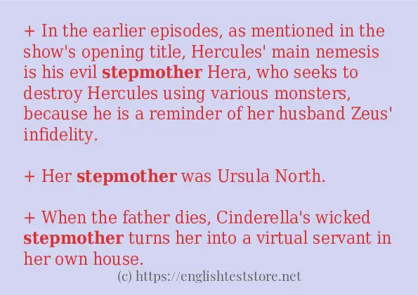 stepmother - some sentence examples