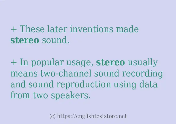stereo - example sentences