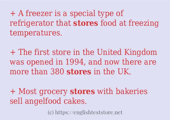 stores use in-sentences