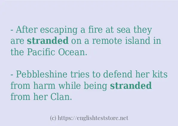 stranded use in-sentences