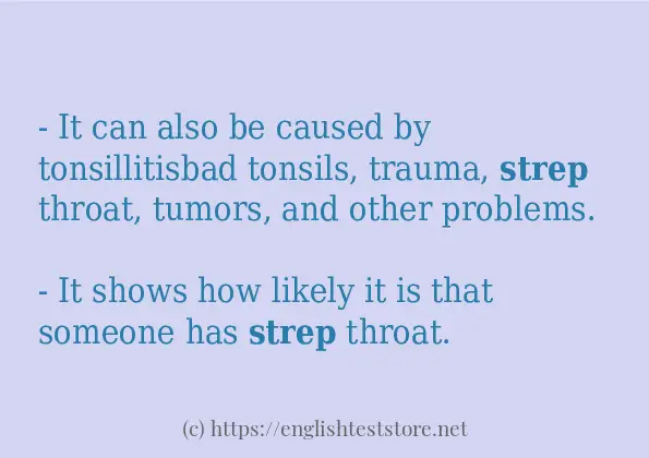 strep - example sentences