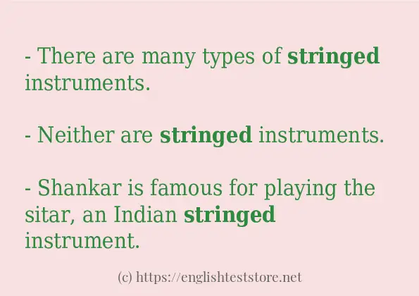 stringed use in-sentences