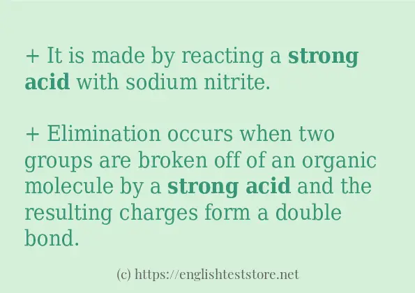 strong acid some example sentences