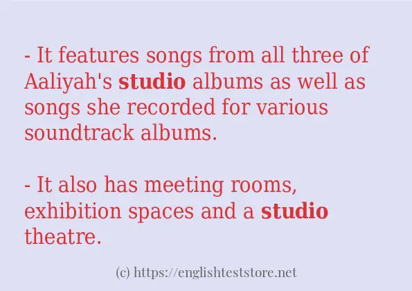 studio use in-sentences