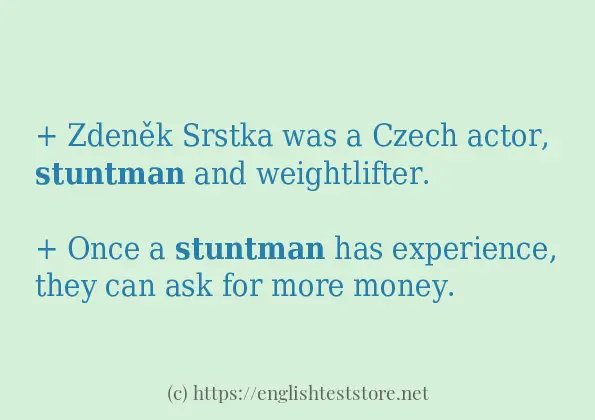 stuntman - example sentences