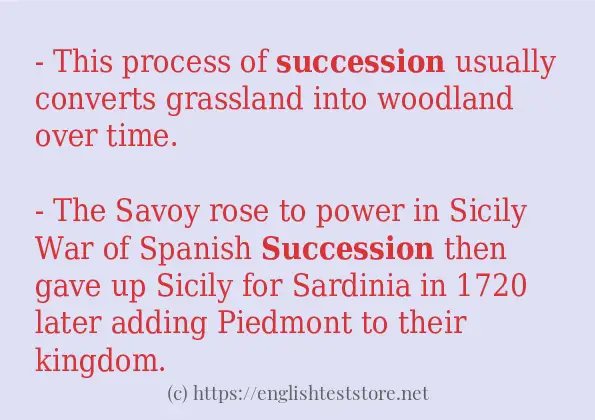 succession how to use in sentences