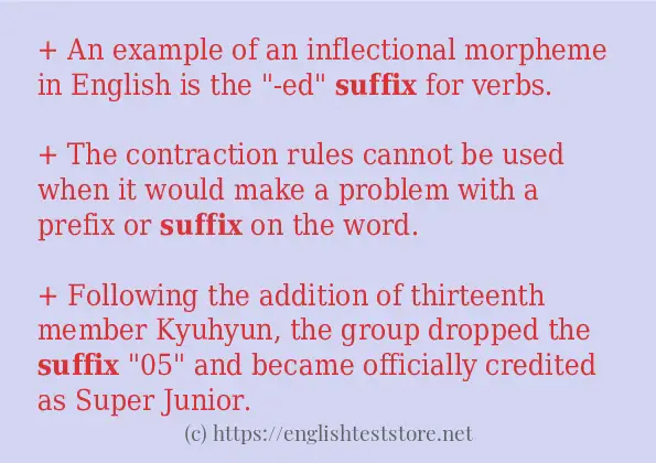 suffix some ways to use