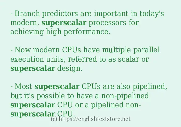 superscalar use in sentences