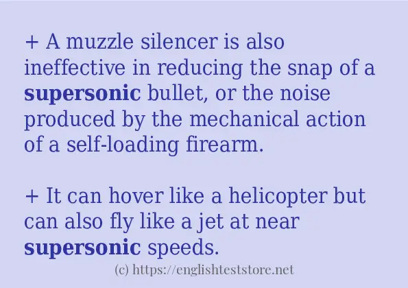 supersonic - some sentence examples