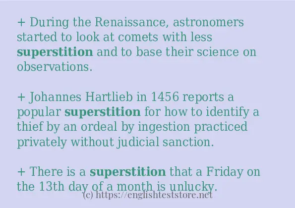 superstition how to use in sentences