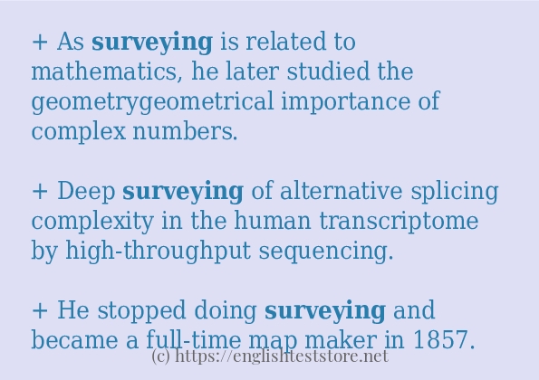 surveying in-sentences