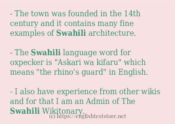 swahili use in sentences