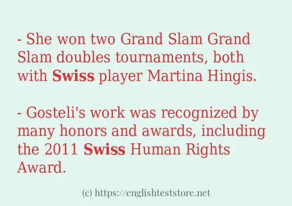 swiss - some sentence examples