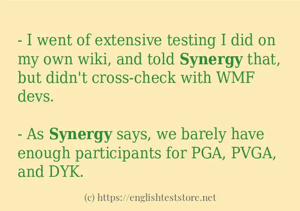 synergy some ways to use