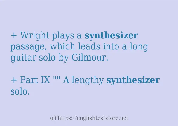 synthesizer use in-sentences