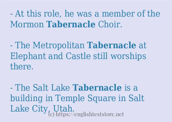 tabernacle some ways to use