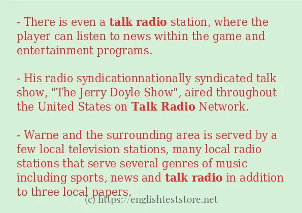 talk radio some ways to use