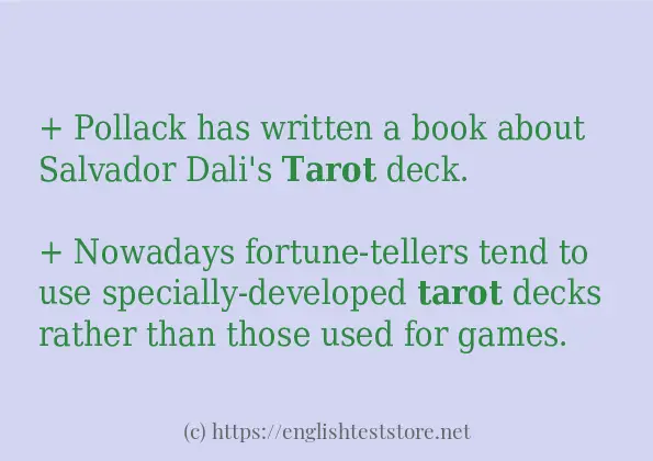 tarot use in-sentences