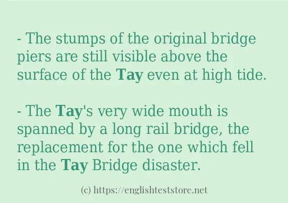 tay - example sentences