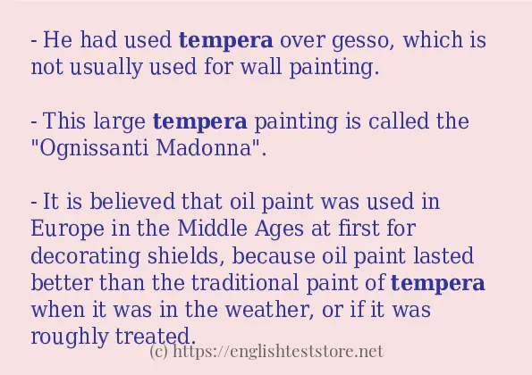 tempera in-sentences