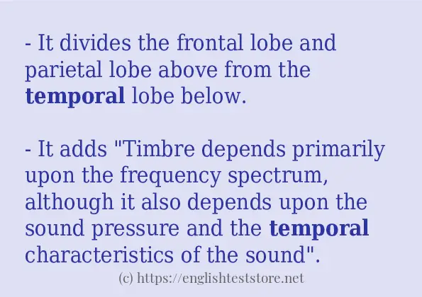 temporal how to use in sentences