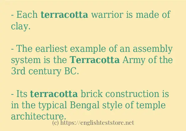 terracotta - sentence examples