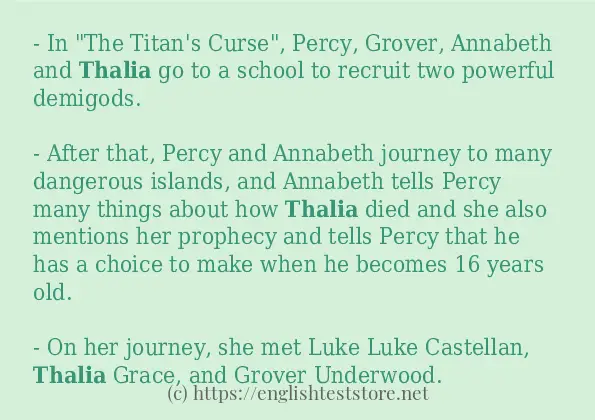 thalia example in sentences