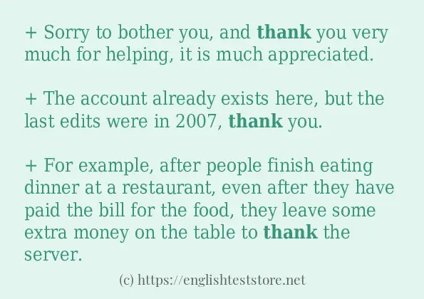 thank use in sentences thank use in sentences